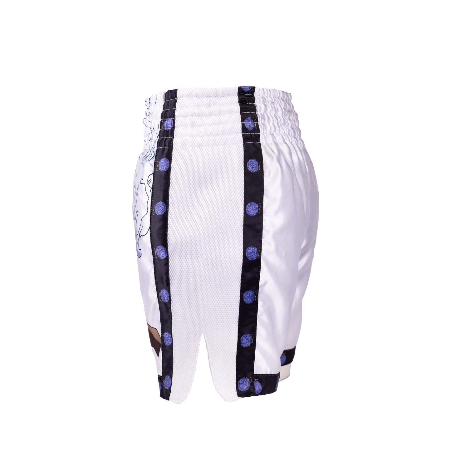 Anime Athletics Muay Thai Short - White/Black, HEARTBEAT