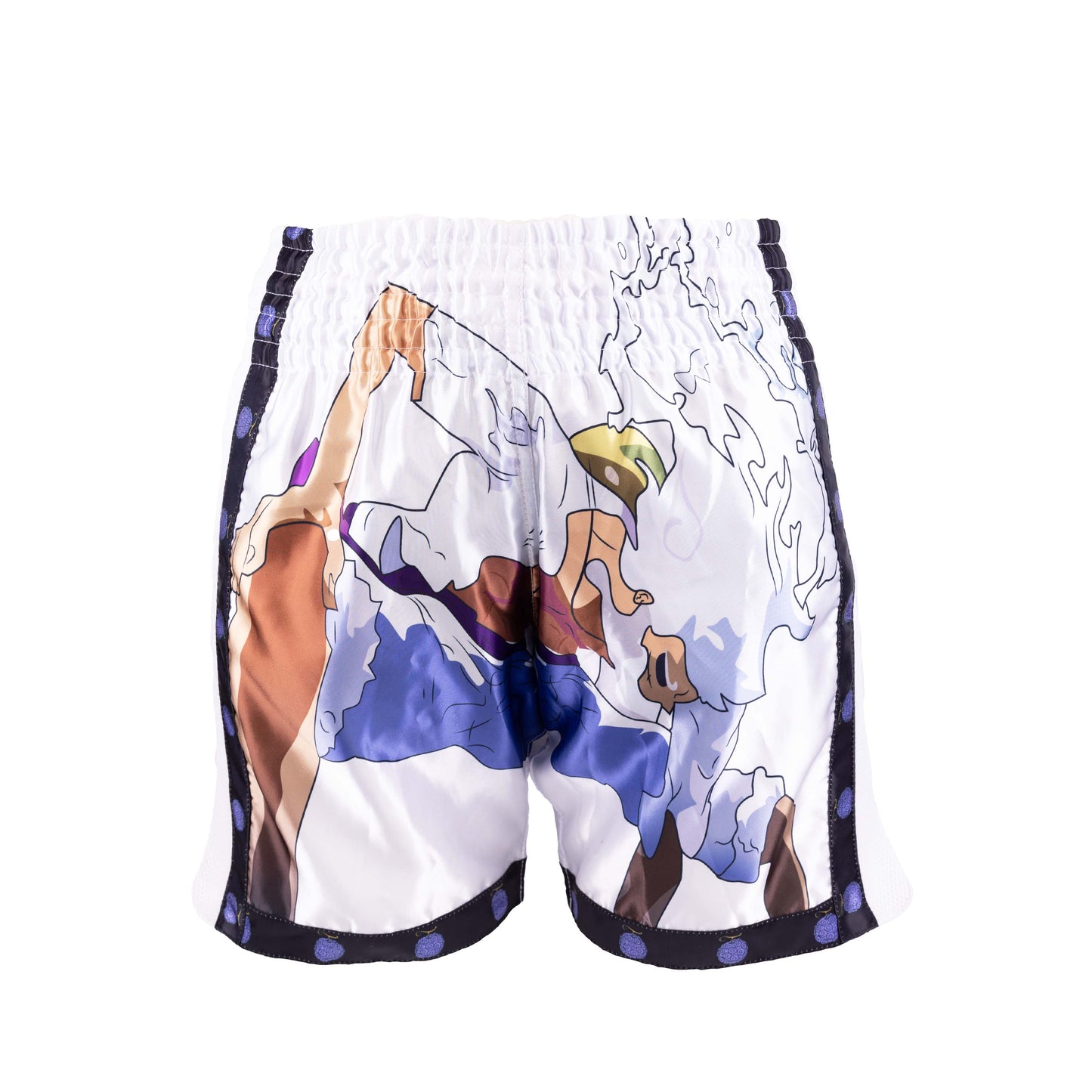 Anime Athletics Muay Thai Short - White/Black, HEARTBEAT