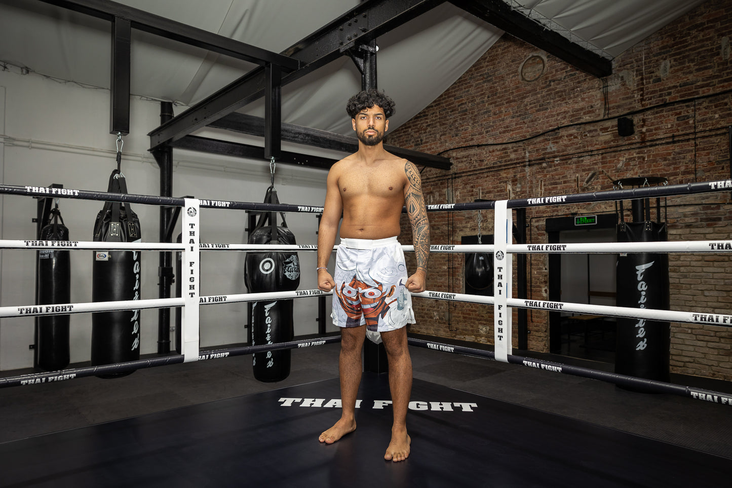 Anime Athletics MMA Shorts, Schwarz/Weiß, GEAR 5